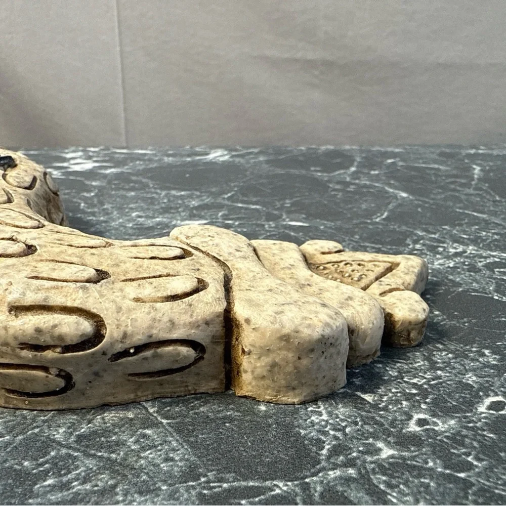 Vintage Aztec Serpent Statue Made Of Resin